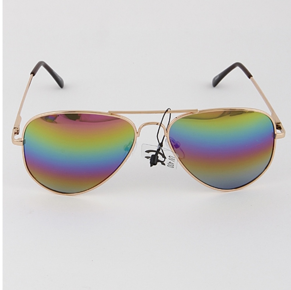 Iridescent Aviator Sunglasses - Picture 4 of 8